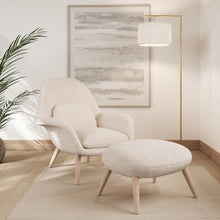 Load image into Gallery viewer, Ivory Botanical Leaf Stain Resistant Upholstery Fabric
