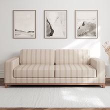 Load image into Gallery viewer, Beige Stripe Stain Resistant Upholstery Fabric