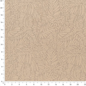 Brown Botanical Leaf Stain Resistant Upholstery Fabric