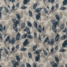 Load image into Gallery viewer, Beige Blue Botanic Leaf Stain Resistant Upholstery Fabric