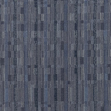 Load image into Gallery viewer, Dark Blue Grey Stripe Stain Resistant Upholstery Fabric
