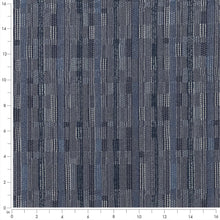 Load image into Gallery viewer, Dark Blue Grey Stripe Stain Resistant Upholstery Fabric