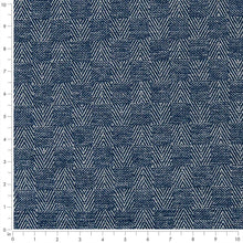 Load image into Gallery viewer, Blue Herringbone Geometric Stain Resistant Upholstery Fabric