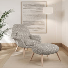Load image into Gallery viewer, Green Beige Geometric Greek Key Stain Resistant Upholstery Fabric
