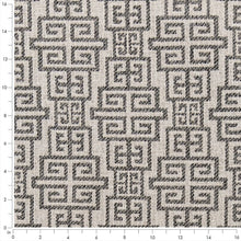 Load image into Gallery viewer, Green Beige Geometric Greek Key Stain Resistant Upholstery Fabric