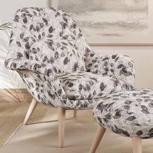 Load image into Gallery viewer, Beige Grey Botanic Leaf Stain Resistant Upholstery Fabric
