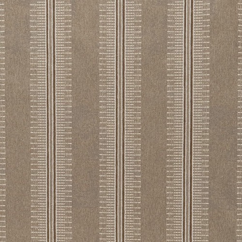 Brown Ivory Stripe Stain Resistant Upholstery Fabric