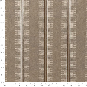 Brown Ivory Stripe Stain Resistant Upholstery Fabric