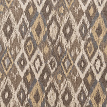 Load image into Gallery viewer, Beige Brown Ikat Geometric Stain Resistant Upholstery Fabric