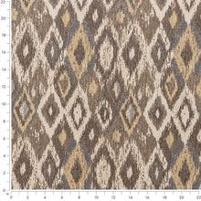 Load image into Gallery viewer, Beige Brown Ikat Geometric Stain Resistant Upholstery Fabric