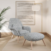 Load image into Gallery viewer, Geometric Grey Ivory Stain Resistant Upholstery Bedding Drapery Fabric