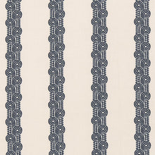Load image into Gallery viewer, Ivory Black Stripe Stain Resistant Upholstery Bedding Drapery Fabric