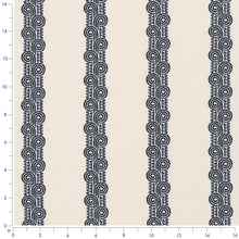 Load image into Gallery viewer, Ivory Black Stripe Stain Resistant Upholstery Bedding Drapery Fabric