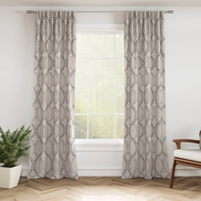 Load image into Gallery viewer, Tan Trellis Geometric Stain Resistant Upholstery Bedding Drapery Fabric