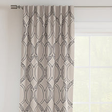 Load image into Gallery viewer, Tan Trellis Geometric Stain Resistant Upholstery Bedding Drapery Fabric