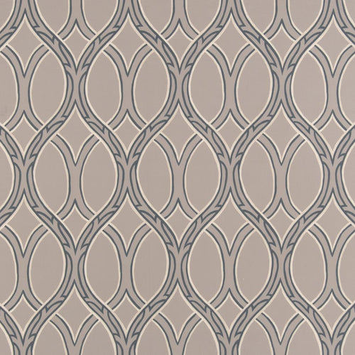 Tan Trellis Geometric Stain Resistant Upholstery Bedding Drapery Fabric