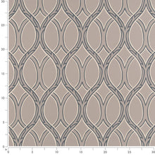 Load image into Gallery viewer, Tan Trellis Geometric Stain Resistant Upholstery Bedding Drapery Fabric