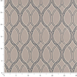 Tan Trellis Geometric Stain Resistant Upholstery Bedding Drapery Fabric