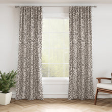 Load image into Gallery viewer, Grey Ivory Floral Stain Resistant Upholstery Bedding Drapery Fabric