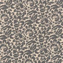 Load image into Gallery viewer, Grey Ivory Floral Stain Resistant Upholstery Bedding Drapery Fabric