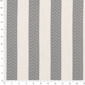 Grey Ivory Stripe Stain Resistant Upholstery Bedding Drapery Fabric