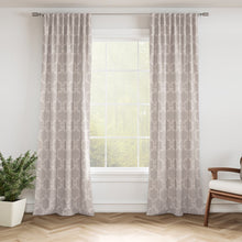 Load image into Gallery viewer, Beige Ivory Trellis Upholstery Bedding Drapery Stain Resistant Fabric