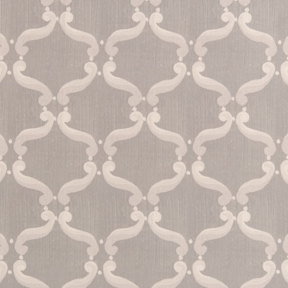 Beige Ivory Trellis Upholstery Bedding Drapery Stain Resistant Fabric