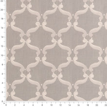 Load image into Gallery viewer, Beige Ivory Trellis Upholstery Bedding Drapery Stain Resistant Fabric