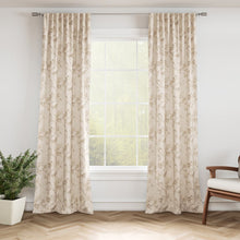 Load image into Gallery viewer, Beige Ivory Botanic Floral Stain Resistant Upholstery Bedding Drapery Fabric