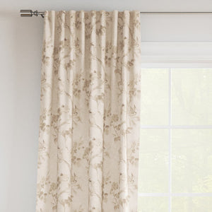 Beige Ivory Botanic Floral Stain Resistant Upholstery Bedding Drapery Fabric
