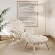 Load image into Gallery viewer, Floral Botanical Beige Ivory Stain Resistant Upholstery Bedding Drapery Fabric