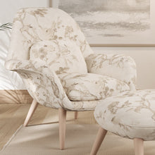 Load image into Gallery viewer, Floral Botanical Beige Ivory Stain Resistant Upholstery Bedding Drapery Fabric