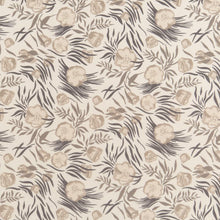 Load image into Gallery viewer, Ivory Beige Grey Floral Botanical Stain Resistant Upholstery Fabric