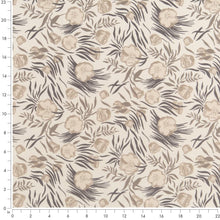 Load image into Gallery viewer, Ivory Beige Grey Floral Botanical Stain Resistant Upholstery Fabric