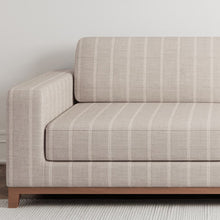 Load image into Gallery viewer, Natural Stripe Stain Resistant Upholstery Fabric