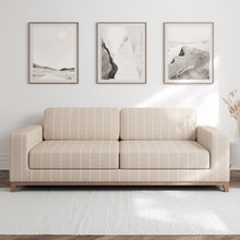 Load image into Gallery viewer, Beige Stripe Stain Resistant Upholstery Fabric