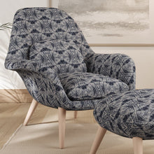 Load image into Gallery viewer, Grey Geometric Trellis Stain Resistant Upholstery Fabric