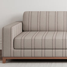 Load image into Gallery viewer, Beige Natural Stripe Greek Key Stain Resistant Upholstery Fabric