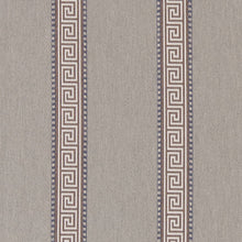 Load image into Gallery viewer, Beige Natural Stripe Greek Key Stain Resistant Upholstery Fabric
