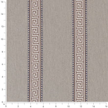 Load image into Gallery viewer, Beige Natural Stripe Greek Key Stain Resistant Upholstery Fabric