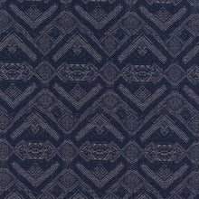 Load image into Gallery viewer, Dark Blue Geometric Stain Resistant Upholstery Fabric
