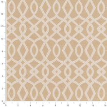 Load image into Gallery viewer, Beige Ivory Trellis Geometric Stain Resistant Upholstery Fabric