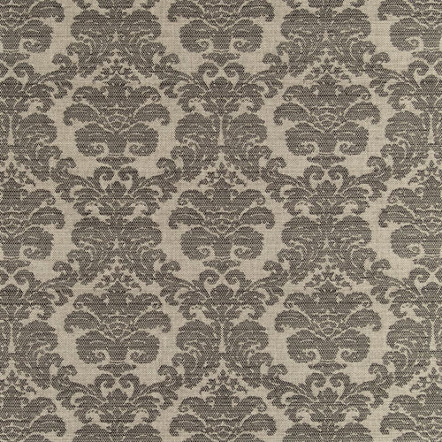 Beige Brown Damask Stain Resistant Upholstery Fabric