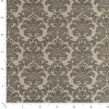 Load image into Gallery viewer, Beige Brown Damask Stain Resistant Upholstery Fabric