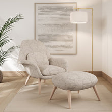 Load image into Gallery viewer, Ivory Beige Damask Stain Resistant Upholstery Fabric
