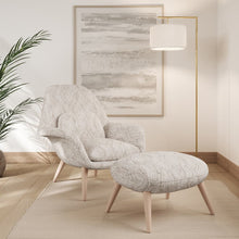 Load image into Gallery viewer, Ivory Beige Geometric Stain Resistant Upholstery Fabric