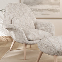 Load image into Gallery viewer, Ivory Beige Geometric Stain Resistant Upholstery Fabric