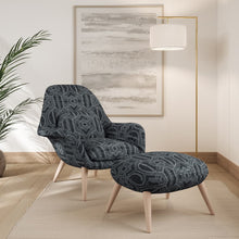 Load image into Gallery viewer, Dark Grey Charcoal Geometric Upholstery Stain Resistant Fabric