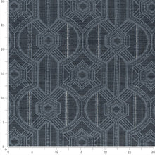 Load image into Gallery viewer, Dark Grey Charcoal Geometric Upholstery Stain Resistant Fabric
