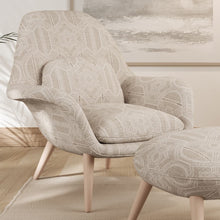 Load image into Gallery viewer, Beige Geometric Upholstery Stain Resistant Fabric